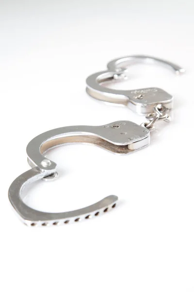 Hand Cuffs Isolated White Background — Stock Photo, Image