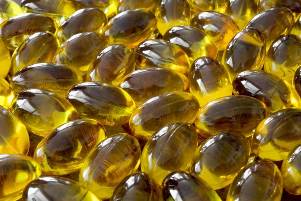 Több Sárga Tablettát Közelről — Stock Fotó
