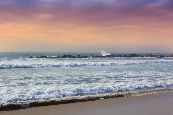 Ωκεάνια Κύματα Στην Παραλία Παραλία Της Βενετίας Καλιφόρνια — Φωτογραφία Αρχείου