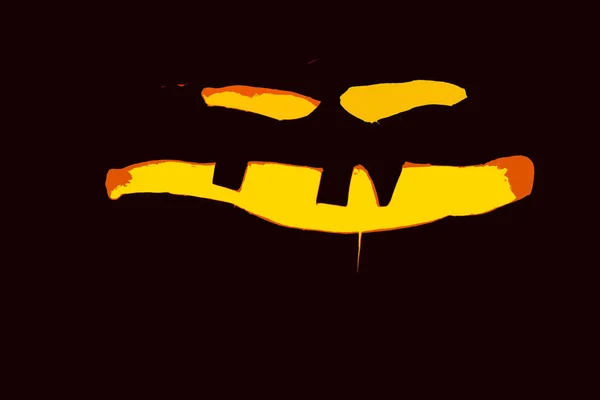 Miedo Espeluznante Cara Calabaza Halloween — Foto de Stock