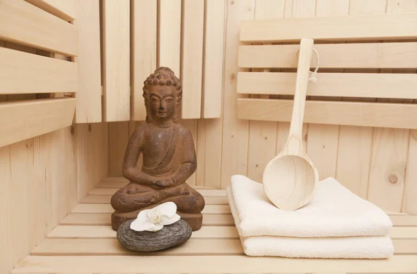 Finnische Sauna Und Wellness Accessoires — Stockfoto