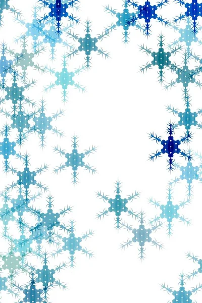 Snowflakes Different Blue Colours White Background — Stock Photo, Image