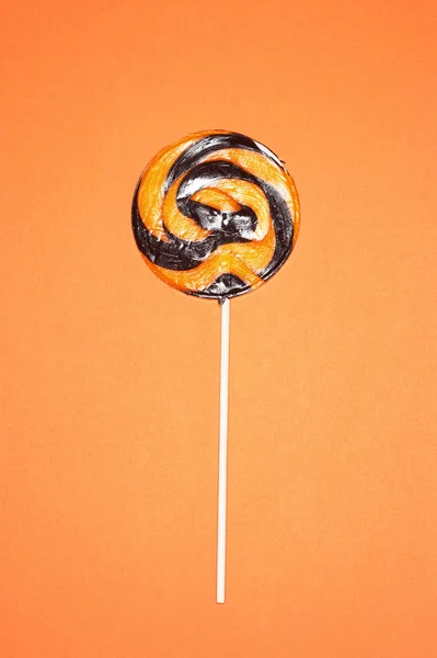 Czarny Pomarańczowy Lollypop — Zdjęcie stockowe