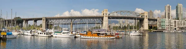 Puente Burrard Street Por Fishermen Wharf Vancouver Canada Panorama —  Fotos de Stock