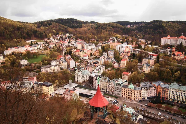 Schöne Szene Karlsbad Karlsbad Westböhmen Tschechische Republik Bewölkten Tag — Stockfoto