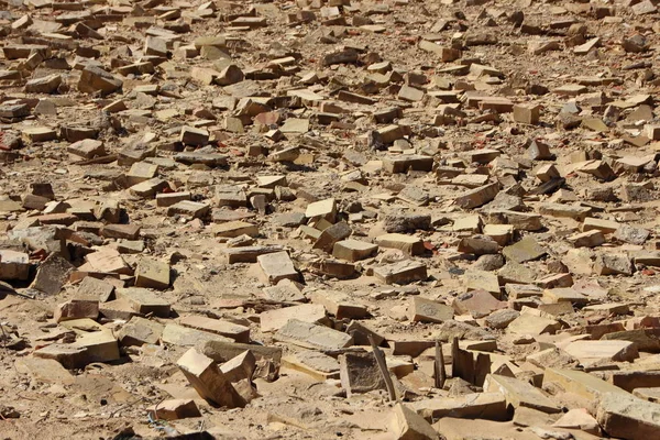 Antecedentes Telhas Tijolo Construção Argila Areia — Fotografia de Stock