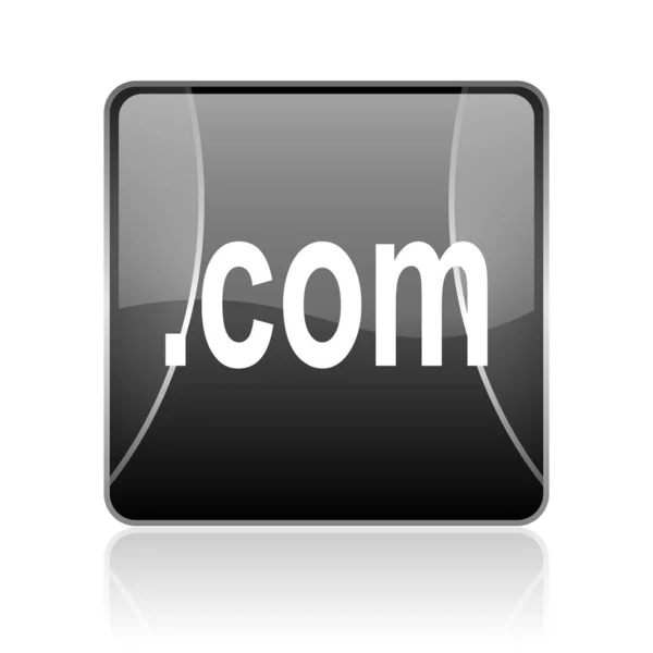 Schwarzes Modernes Quadratisches Web Hochglanz Symbol Auf Weißem Hintergrund Mit — Stockfoto