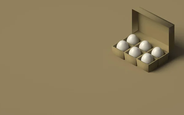 Ägg Ägg Låda Vanlig Bakgrund — Stockfoto