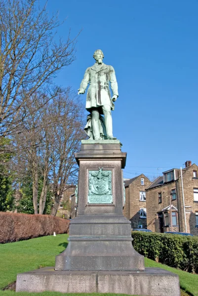 Estatua Del Coronel Edward Akroyd Halifax Mill Propietario Filántropo — Foto de Stock