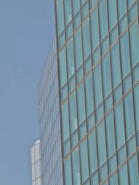 Rascacielos Azul Moderno Detalles Hdr Procesado — Foto de Stock