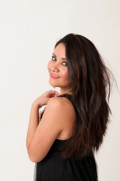 Hermoso Retrato Mujer Aislado Sobre Fondo Blanco —  Fotos de Stock