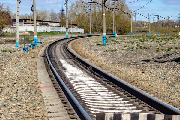 Ersatz Der Alten Bahnlinie Für Industrielle Nutzung — Stockfoto