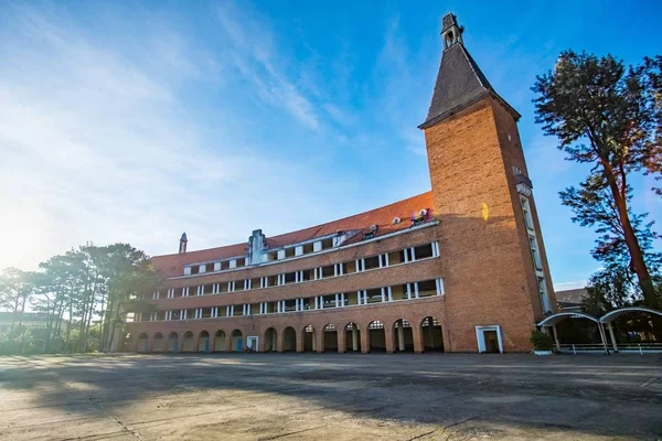 Arched Belleza Arquitectónica Edificios Rústicos Universidad Pedagógica Soleado Con Tejas — Foto de Stock