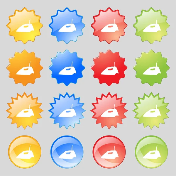 Signo Icono Hierro Gran Conjunto Botones Modernos Colores Para Diseño —  Fotos de Stock