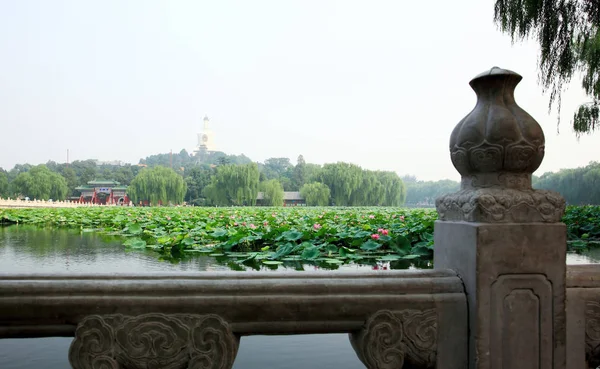 Parque Beihai Mar Norte Retiro Real Perto Cidade Proibida Pequim — Fotografia de Stock