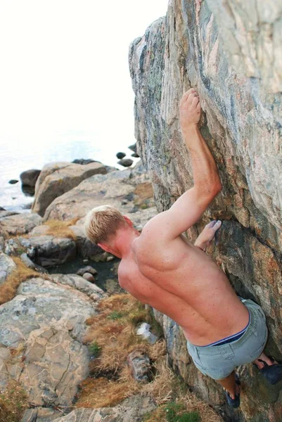 Afternon Bouldering Hummerviken Cker Goteborg — Foto Stock