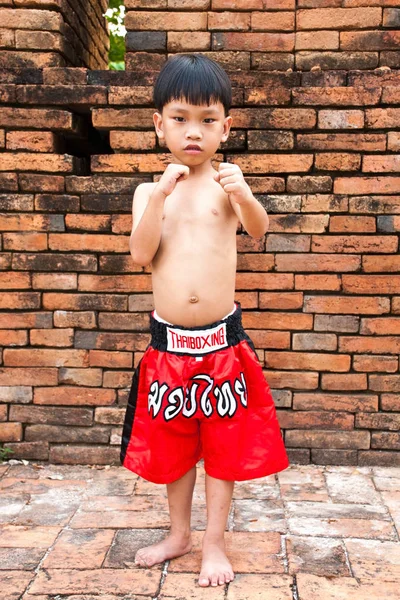 Letras Boxeo Tailandesas Los Pantalones Cinturón Sin Pancarta Pero Utilizar — Foto de Stock