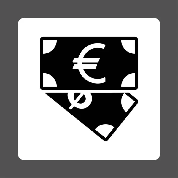 Banknoten Symbol Dieser Flache Runde Quadratische Knopf Verwendet Schwarze Und — Stockfoto