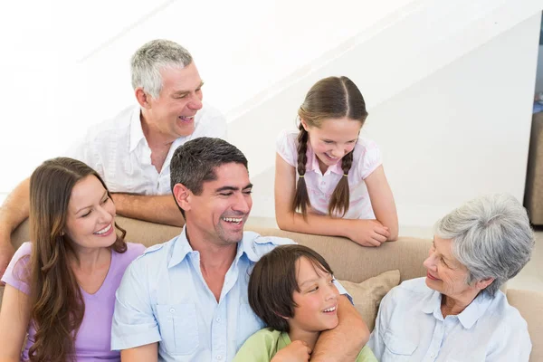 Familia Multigeneración Feliz Casa — Foto de Stock