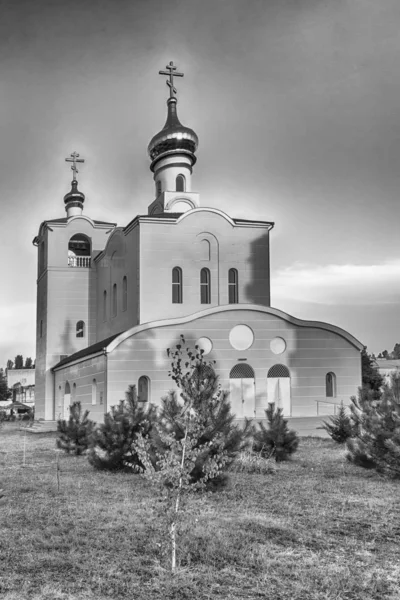 Hagyományos Ortodox Templom Frunze Ben Kis Faluban Krím Ben Saky — Stock Fotó