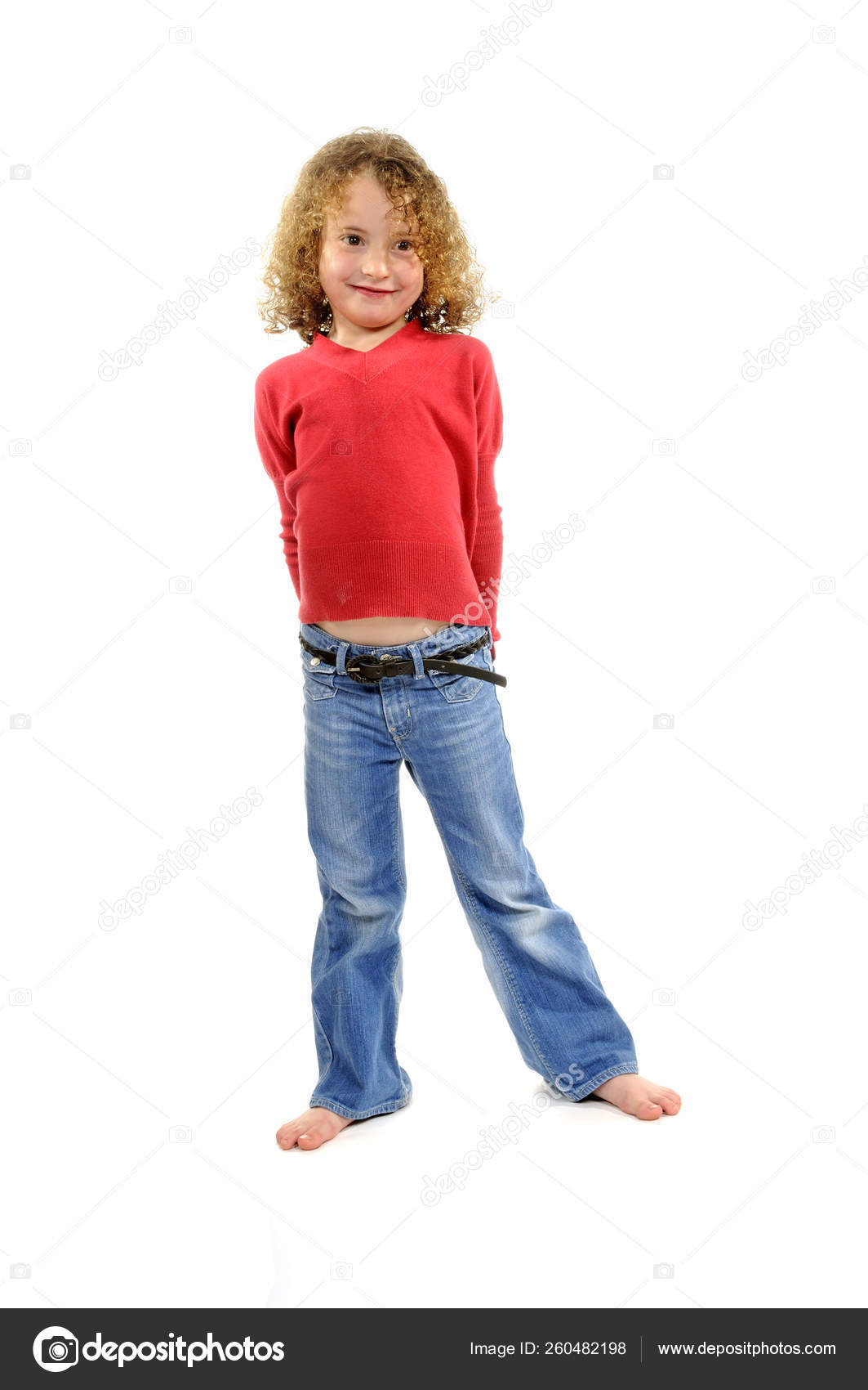 Red Denim Jeans - Little Girl