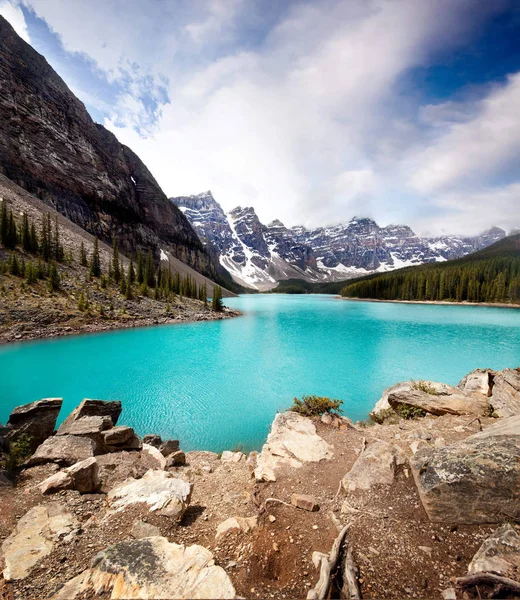Paesaggio Del Lago Morena Banff National Park Alberta Canada — Foto Stock