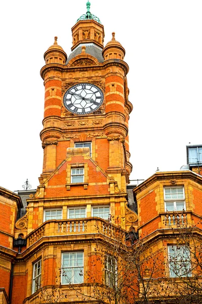 Παλιά Αρχιτεκτονική Στο Λονδίνο Αγγλίας Παράθυρα Και Εξωτερικό Τοίχο Από — Φωτογραφία Αρχείου
