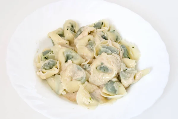 Typisch Gerecht Van Ligurische Keuken Pasta Gevuld Als Ravioli Met — Stockfoto