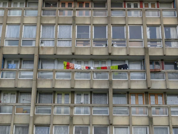 Londres Inglaterra Reino Unido Marzo 2009 Urbanización Robin Hood Gardens — Foto de Stock