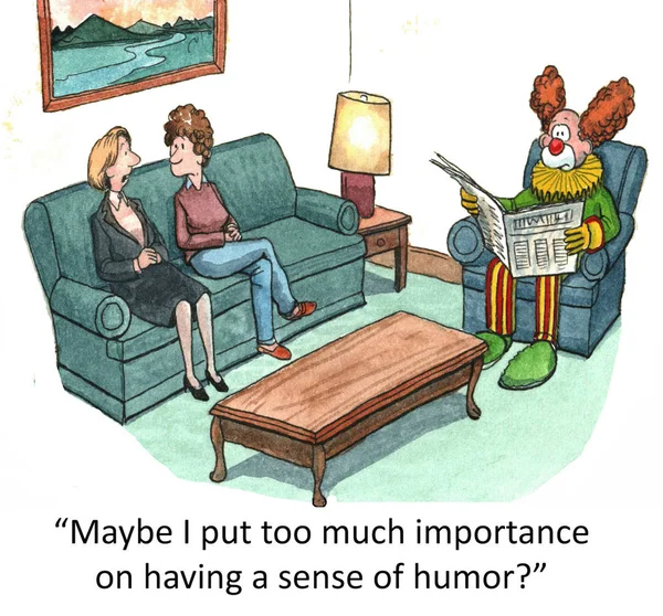 Tal Vez Demasiada Importancia Tener Sentido Del Humor — Foto de Stock