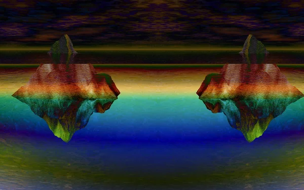 Абстрактных Плавающих Ледяных Психоделика — стоковое фото