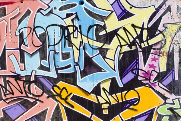 Segmento Colorato Graffito Spagna — Foto Stock