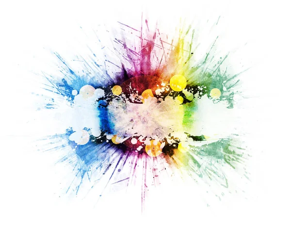 Colorato Design Retrò Splatter Arcobaleno Con Belle Varianti Colore Schizzi — Foto Stock