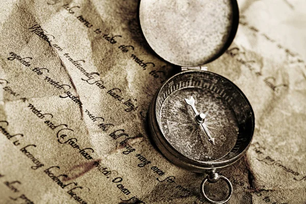 Compass Old Map Background — Stock Photo, Image