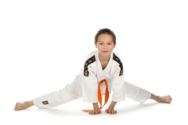 Joven Deportista Con Kimono — Foto de Stock