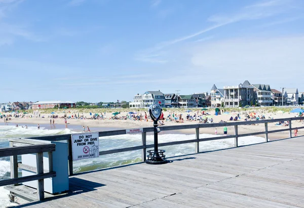 Plaża Ocean Grove Mała Plaża Miasto New Jersey — Zdjęcie stockowe