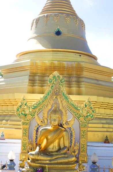 Gyllene Buddha Atmosfär Med Medkänsla — Stockfoto