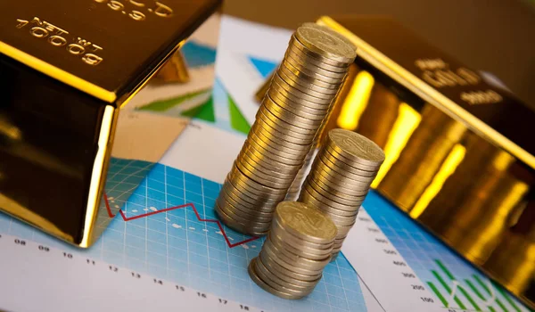 Gold Hintergrund Ambient Finanzkonzept — Stockfoto