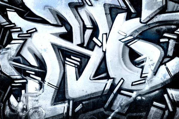 Graffiti Old Dirty Wall Urban Hip Hop Fade Blue Abstract — Stock Photo, Image