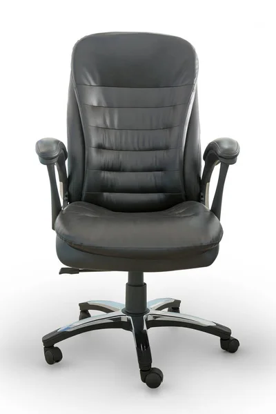 Boos Office Chair Using Black Leather Decoration — Stock Photo, Image