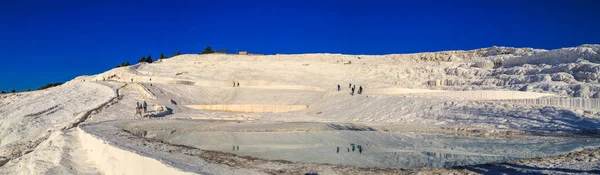 Pamukkale Turkije November 2015 Panoramisch Uitzicht Van Witte Heuvels Pamukkale — Stockfoto