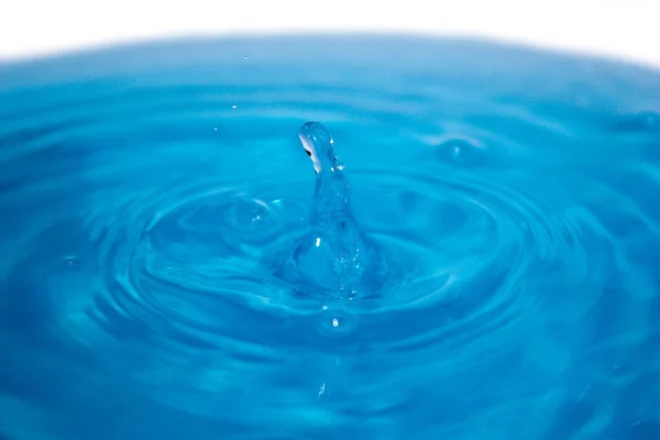 Acqua Blu Goccia Acqua Acqua Pulita Onde Sull Acqua Increspature — Foto Stock