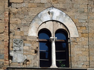 Beautiful ancient windows - Tuscany, Italy clipart