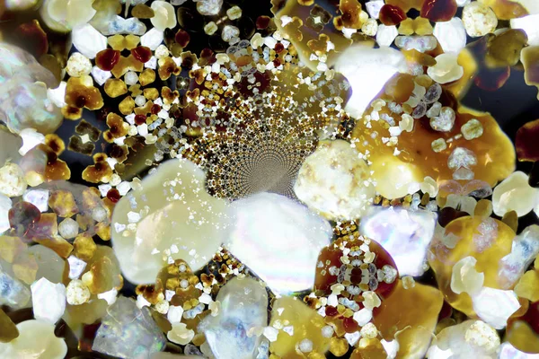 Микрофотосъемка Песчинки Поляризованном Свете Калейдоскопическая — стоковое фото