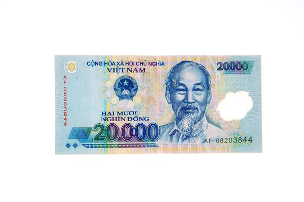 Moneda Vietnamita Billete 000 Dong Aislado Sobre Fondo Blanco — Foto de Stock