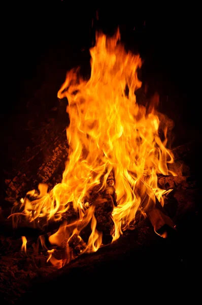 Близкий Вид Горящего Огня Текстурированный Фон — стоковое фото