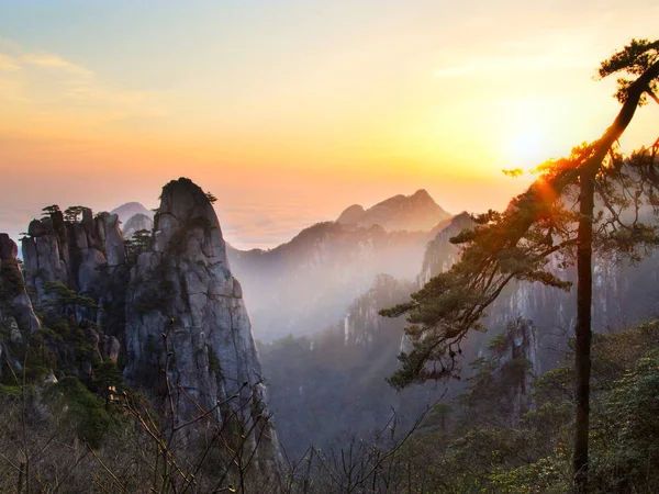 Hermosa Vista Atardecer Horizonte — Foto de Stock