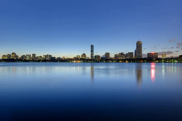 黎明时分波士顿后湾地区的天际线 — 图库照片