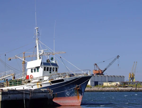 Detalle Barco Pesca Muelle — Foto de Stock