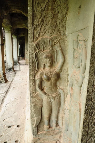 Statue Apsara Angkor Wat Cambodia — Zdjęcie stockowe